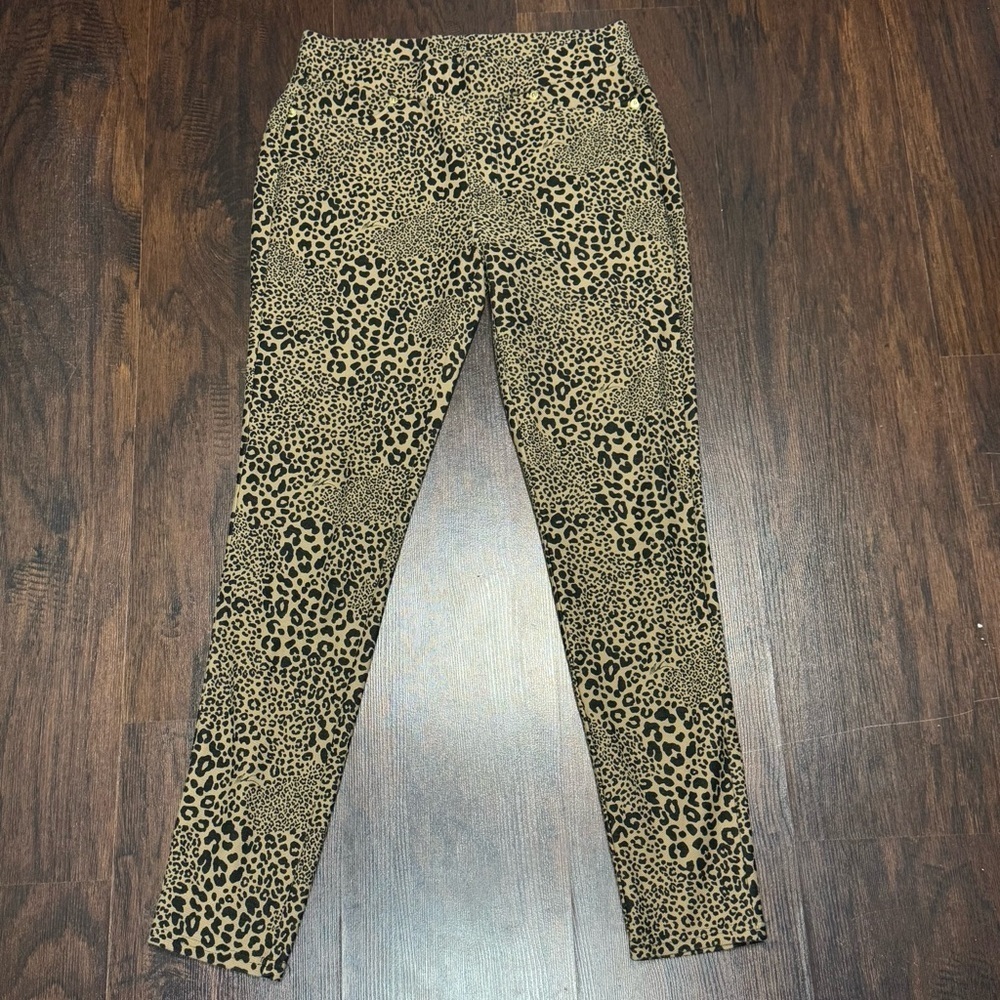 Michael Michael Kors Animal Print High Rise Stretchy Pants Medium EUC